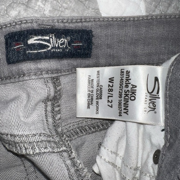 (2 for $40) Grey Silver Jeans - Picture 3 of 5